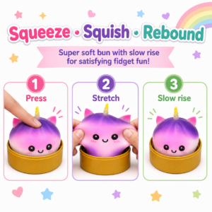 Dumpling Squishy Toy – Soft Sensory Stress Relief Toy