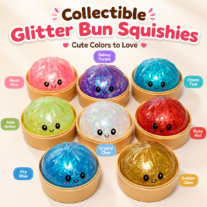 Giant Rainbow Squishy Dumpling Toy – Large Stress Relief Sensory Ball Set