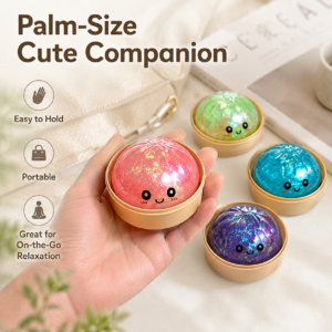 Giant Rainbow Squishy Dumpling Toy – Large Stress Relief Sensory Ball Set