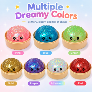 Giant Rainbow Squishy Dumpling Toy – Large Stress Relief Sensory Ball Set