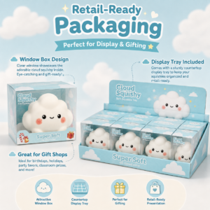 Glowing Cloud Squishy Toy – Soft Sensory Stress Relief Toy