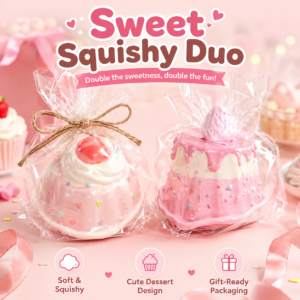 Creamy Cherry Big Pudding and Strawberry Big Pudding Toy Set