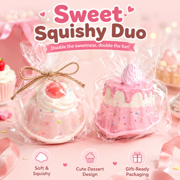 Creamy Cherry Big Pudding and Strawberry Big Pudding Toy Set