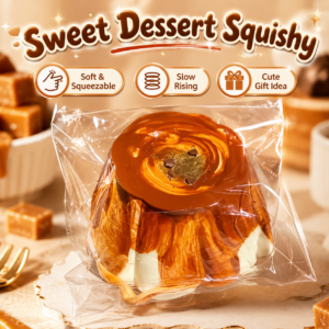 Caramel Pudding Squishy Toy
