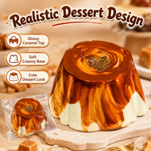 Caramel Pudding Squishy Toy