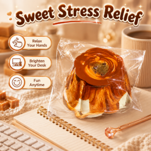 Caramel Pudding Squishy Toy