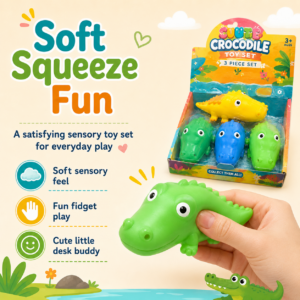 Giant Crocodile Squishy Toy – Large Sensory Stress Relief Fidget Toy