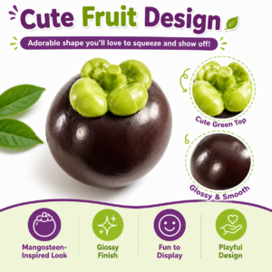 🍇 Mangosteen Squeeze Toy – Realistic Fruit Fidget