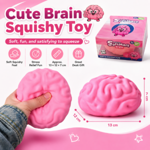 Pink Brain Squishy Toy