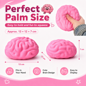 Pink Brain Squishy Toy
