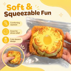 🍞 Squishy Pineapple Bun Pastry Toy – Realistic Bakery Fidget