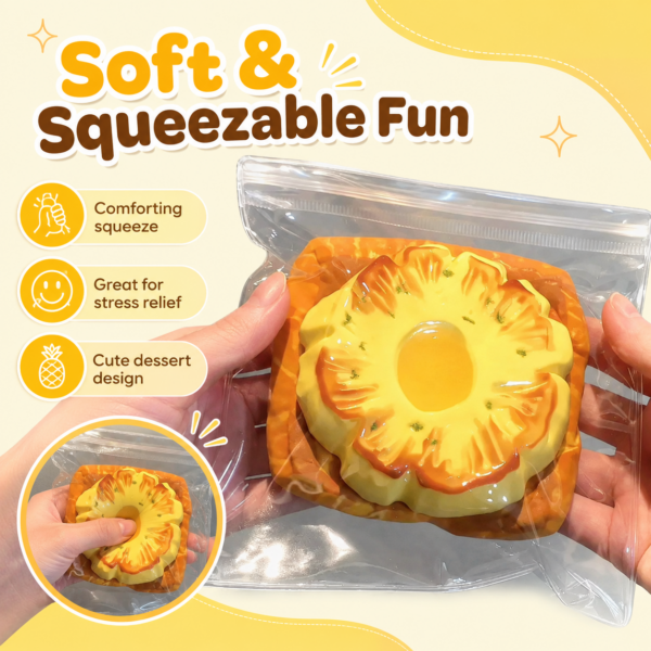🍞 Squishy Pineapple Bun Pastry Toy – Realistic Bakery Fidget