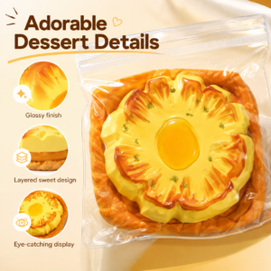 🍞 Squishy Pineapple Bun Pastry Toy – Realistic Bakery Fidget