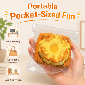 🍞 Squishy Pineapple Bun Pastry Toy – Realistic Bakery Fidget