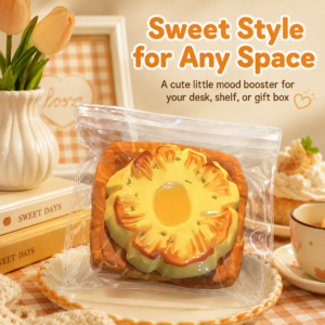 🍞 Squishy Pineapple Bun Pastry Toy – Realistic Bakery Fidget