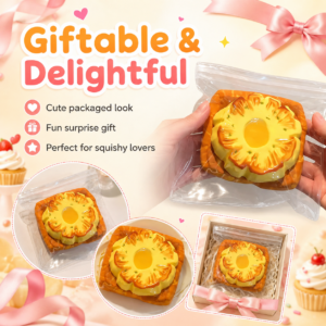 🍰 Cake-Shaped Squishy Dessert Toy with Spoon & Bell 🥄