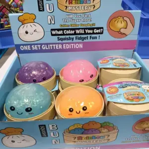 Dumpling Squishy Toy – Soft Dim Sum Stress Relief Fidget with Steamer Set Product Image