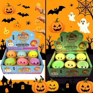 Halloween Glow-in-the-Dark Squishy Toy – Soft Sensory Stress Relief Bun