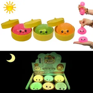 Halloween Glow-in-the-Dark Squishy Toy – Soft Sensory Stress Relief Bun Product Image