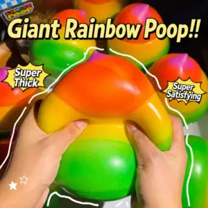 Giant Rainbow Poop Squishy Toy – Soft Slow-Rising Sensory Stress Relief Toy Product Image