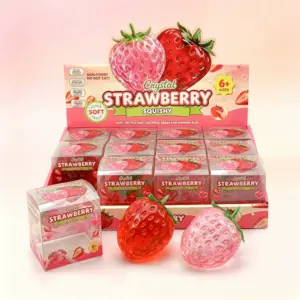 🍓🍊 Fruit Ice Cube Squishy Toy – Translucent Squeeze Fidget Wholesale Product Image