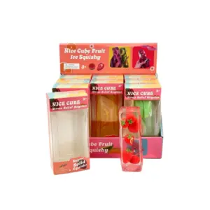 🍓🍊 Fruit Ice Cube Squishy Toy – Translucent Squeeze Fidget Wholesale Product Image