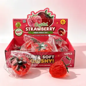 🍓🍊 Fruit Ice Cube Squishy Toy – Translucent Squeeze Fidget Wholesale Product Image