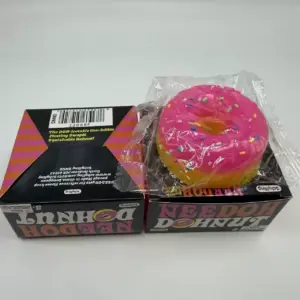 Mixed donut stress toys with sprinkles in multiple colors