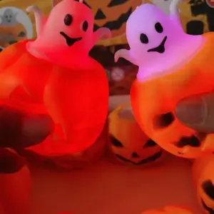 Halloween Funny Pumpkin Ghost Squishy Toy – Soft Sensory Stress Relief Toy Product Image
