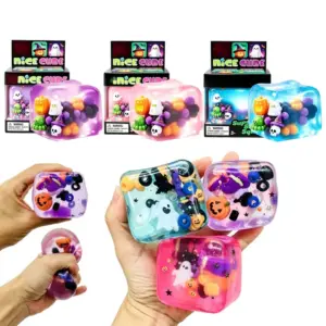 Pumpkin Ghost Squishy Toy – Soft Sensory Stress Relief Plush
