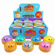 Golden Glitter Bread Squishy Toy – Soft Sensory Stress Relief Toy with Popping Beads Product Image