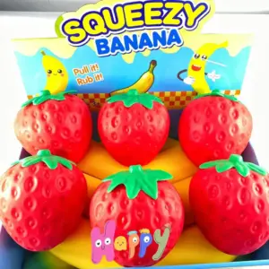 Large Slow-Rising Strawberry Squishy Toy – Soft Sensory Stress Relief Toy