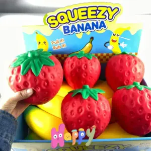 Large Slow-Rising Strawberry Squishy Toy – Soft Sensory Stress Relief Toy