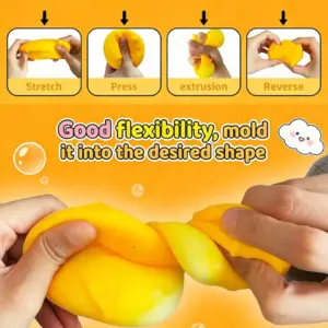 Yellow Cheese Squishy Toy – Soft Sensory Stress Relief Toy
