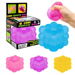 6cm Cube Squishy Toy – Soft Sensory Stress Relief Squeeze Ball