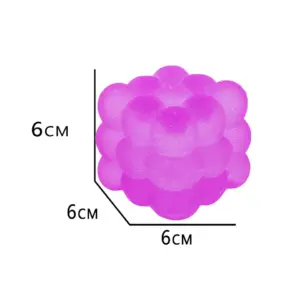 Wholesale assortment of 6cm rounded cube squishy squeeze balls in display packaging