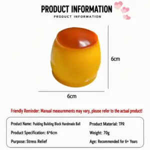 Crunchy Pudding Squishy Toy – Slow Rising Sensory Stress Relief Toy Product Image