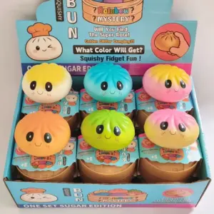 Colorful Emoji Dumpling Squishy Toy – Slow Rising Sensory Stress Relief Toy