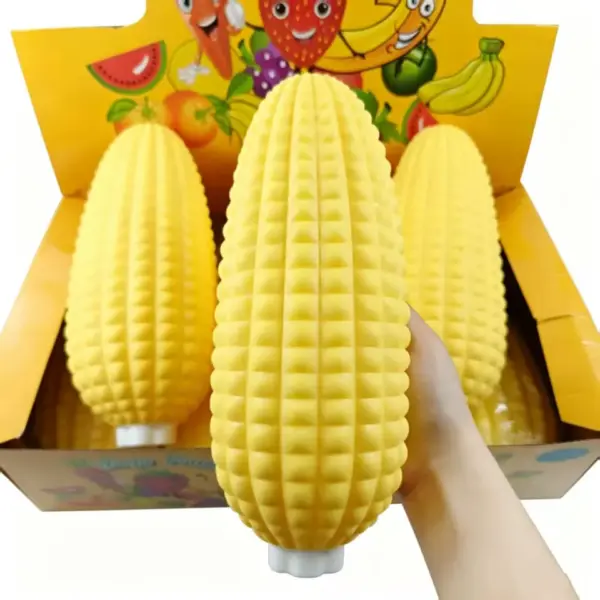 Corn Squishy Toy, Realistic Corn Shape Stress Relief Squeeze Toy, Soft Sensory Fidget Toy, Slow Rising Kawaii Novelty De