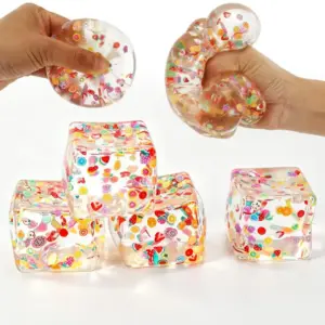 Fruit Slices & Cubes Squishy Toy – Soft Sensory Stress Relief Toy Product Image