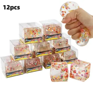 Fruit Slices & Cubes Squishy Toy – Soft Sensory Stress Relief Toy Product Image