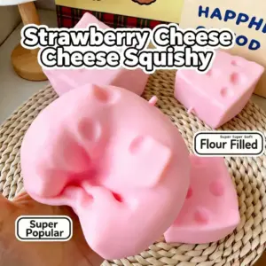 Cheese Wedge Squishy Toy – Soft Sensory Stress Relief Fidget