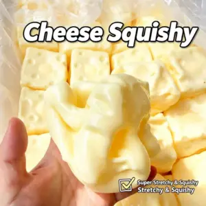 Cheese Wedge Squishy Toy – Soft Sensory Stress Relief Fidget