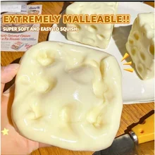 Cheese Wedge Squishy Toy – Soft Sensory Stress Relief Fidget