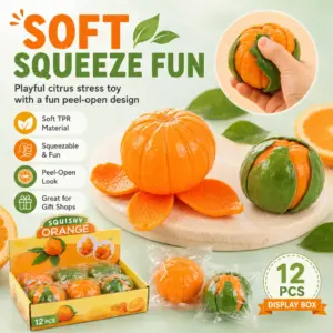 Orange Squishy Toy – Slow Rising Sensory Stress Relief Fruit Toy Product Image