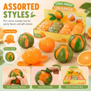 Orange Squishy Toy – Slow Rising Sensory Stress Relief Fruit Toy Product Image