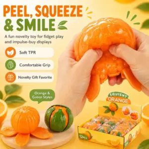 Orange Squishy Toy – Slow Rising Sensory Stress Relief Fruit Toy Product Image