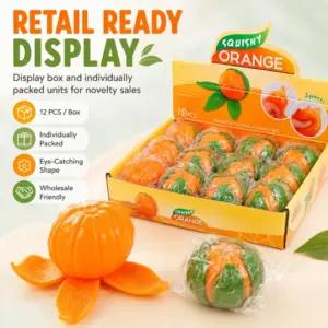 Orange Squishy Toy – Slow Rising Sensory Stress Relief Fruit Toy Product Image