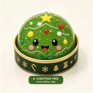 Squeezable Green Grinch Bread Stress Relief Toy - Christmas Themed Fun Gift Product Image