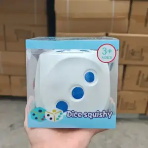 Giant Squishy Dice Soft Toy Large Squeeze Stress Relief Sensory Toy Cube Game Box Gift for Kids Adults Party Wholesale Product Image